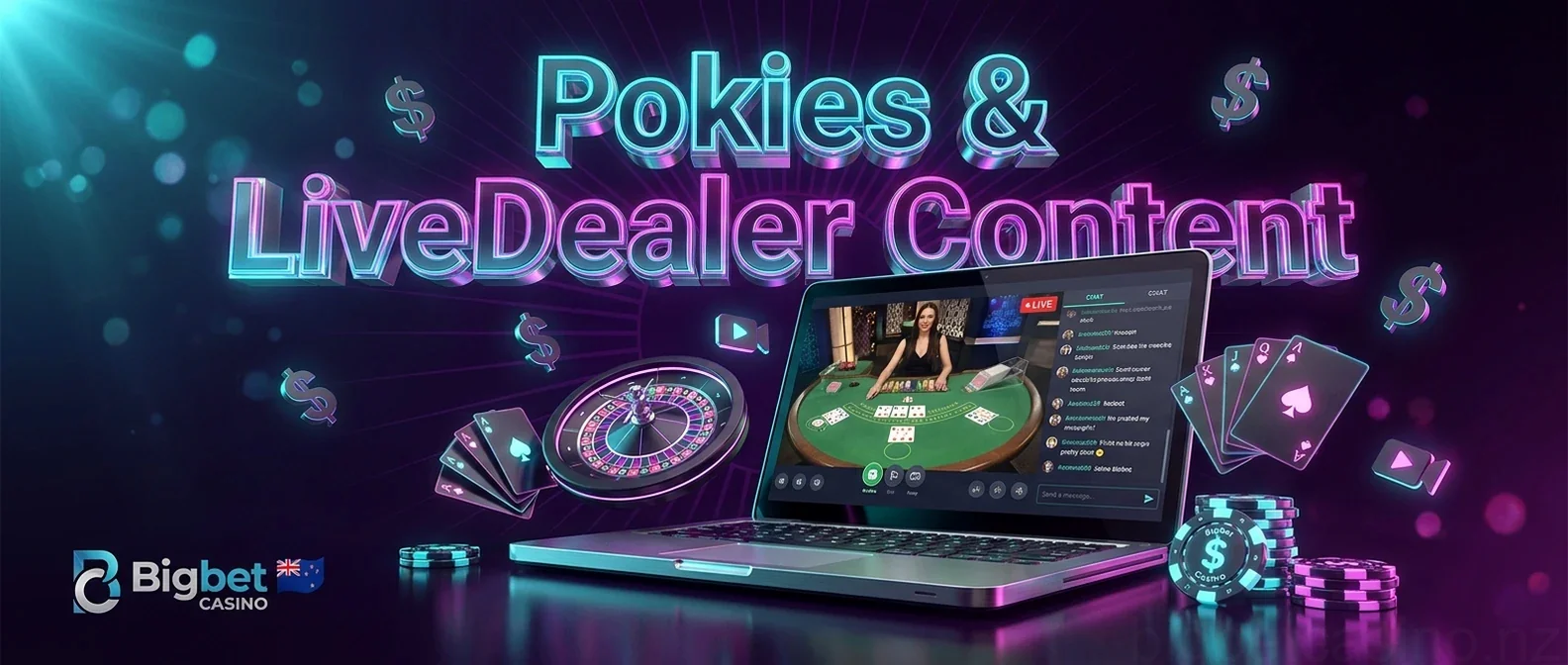Pokies & LiveDealer Content
